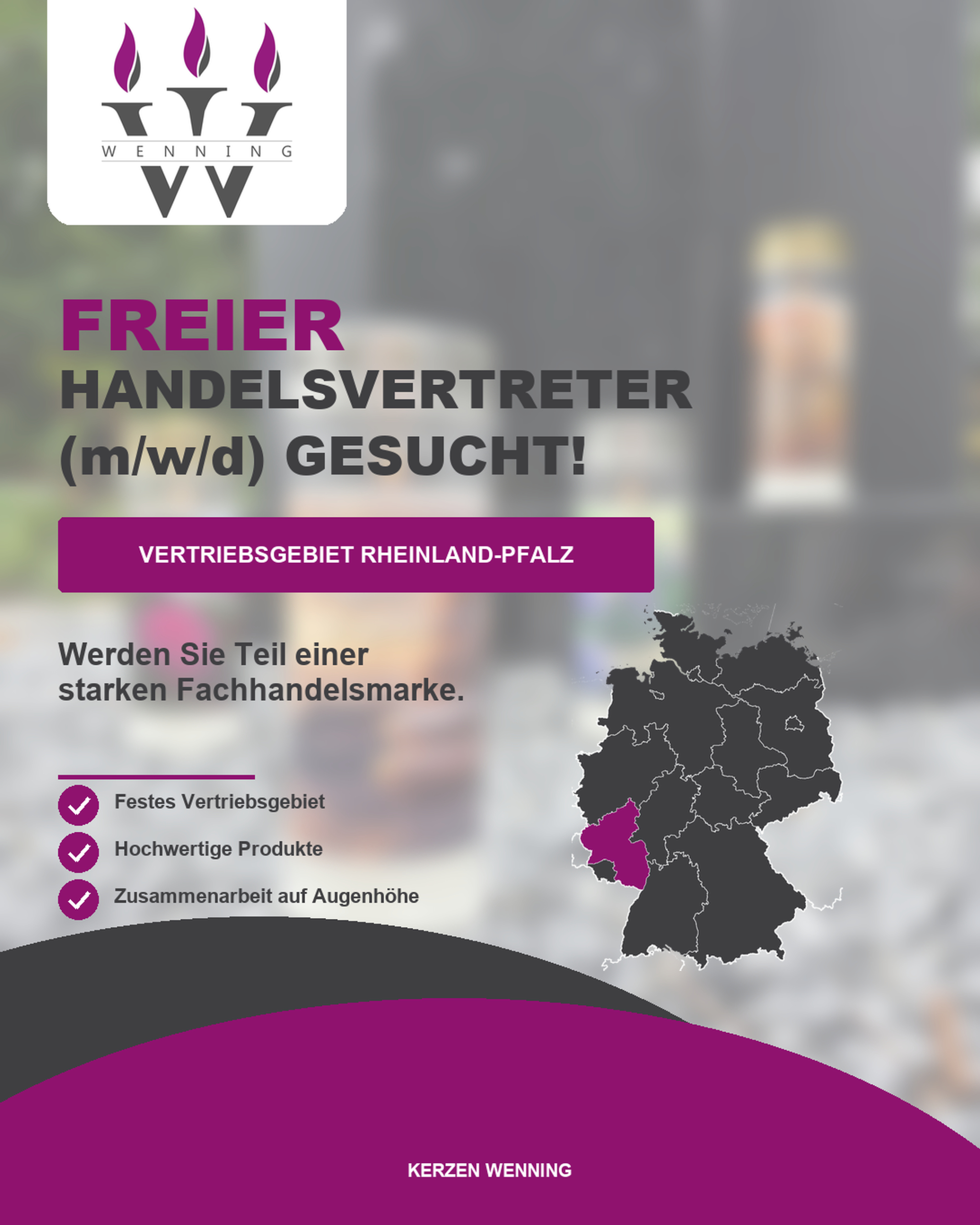 Freier Handelsvertreter (m/w/d) für Rheinland-Pfalz gesucht